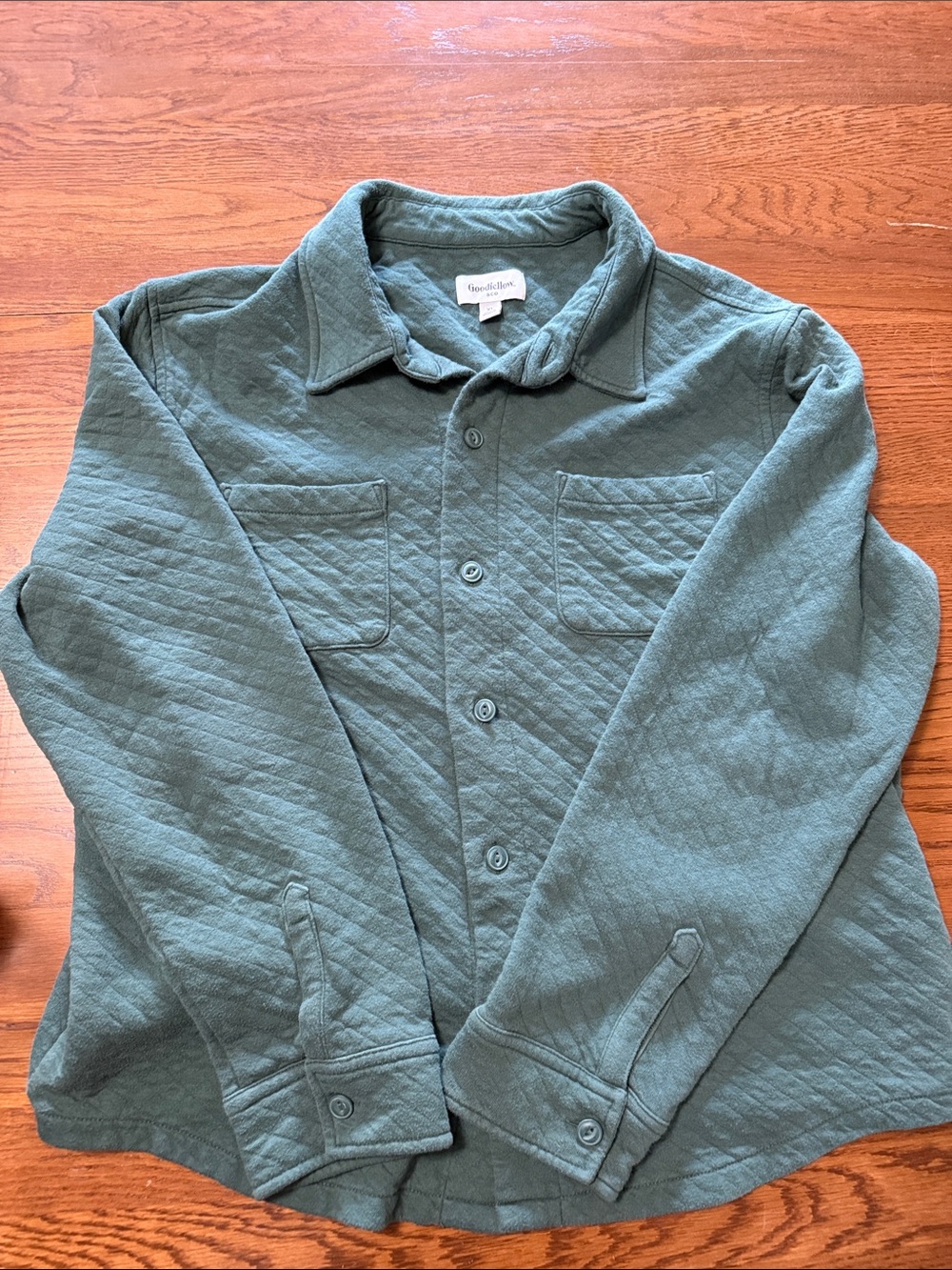 Goodfellow & Co Quilted Cool Green Men’s Shirt Jacket